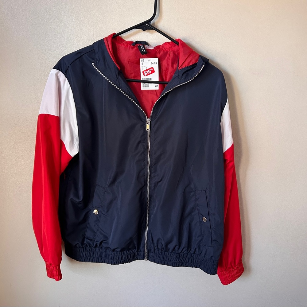 H&M Red White and Blue Windbreaker NWT